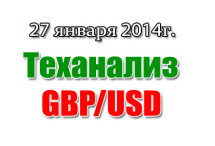Технический анализ GBPUSD на сегодня 27 января 2014