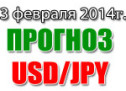 Прогноз USD/JPY на сегодня 13 февраля 2014 года
